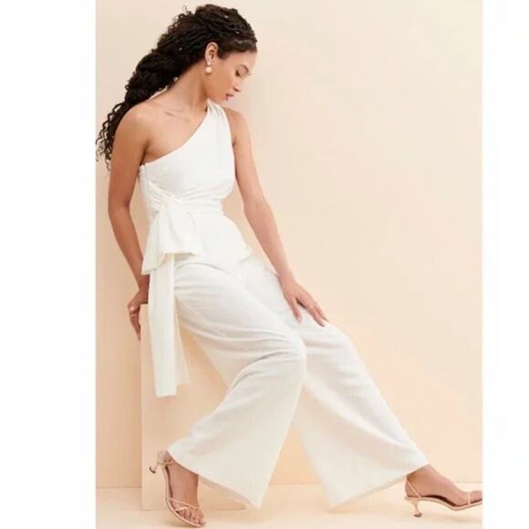C/MEO Collective Show Them the Shoulder Jumpsuit Ivory Size S - Picture 3 of 7